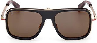 Christian Louboutin 58mm Navigator Sunglasses in Black/gold Red Enamel at Nordstrom