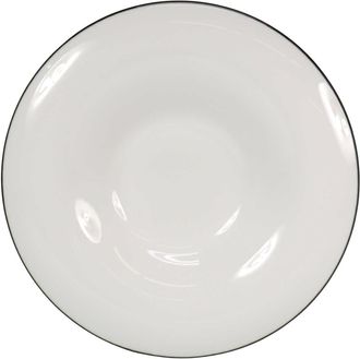 Ginori 1735 Aria Deep Plate With Black Trim