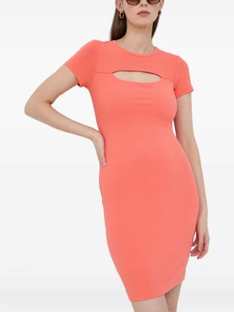 Guess Co cut-out ribbed mini dress - Orange
