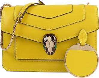 Bulgari Yellow Calfskin Serpenti Forever Crossbody