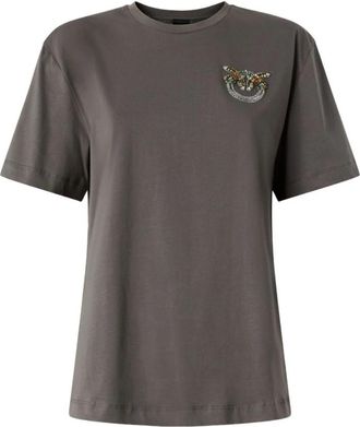 Pinko T-Shirt - Dames - T-shirts - Grijs - S - Nylon - Tops