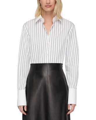 Lafayette 148 New York Petite Drop Shoulder Fitted Shirt