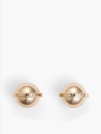 Tommy Hilfiger Ionic Carnation Gold-Plated Orb Earrings