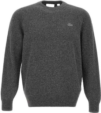 Lacoste Crewneck Sweater Wool Silk Mix Muline