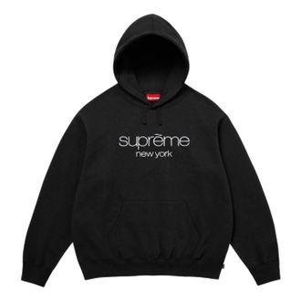 SUPREME SS26 Classic Logo Hooded Sweatshirt Black SUP-SS26-051-BLK