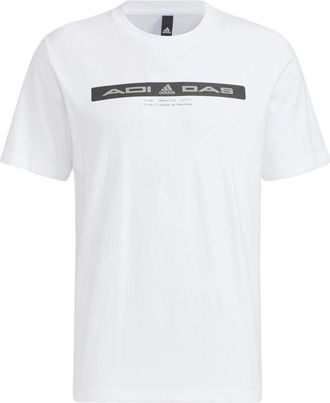 adidas TH Refbar Tee Alphabet Pattern Printing Sports Short Sleeve White HE9949