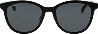 Max Mara MA-1064954-FBB-1072 Acetate Panto Sunglasses - Black
