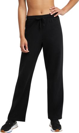Champion Womens Lightweight Lounge Comfortable Jersey 31.5 Pants (Plus, Black, XXL