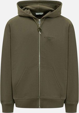 Givenchy Mens Givenchy Zip Hoodie in Military Green - Size: 38