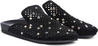 Pedro Garcia Braidy Studded Mule in Black Castoro-Greige at Nordstrom, Size 37.5
