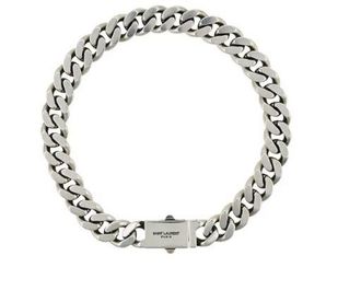 Saint Laurent Womens Sophisticated Bijoux Piece - Light Grey Brass - One Size