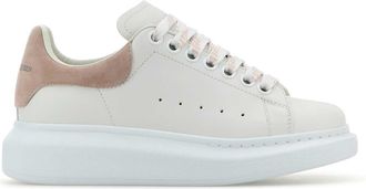 Alexander McQueen Alexander Mcqueen White Leather Sneakers With Powder Pink Suede Heel