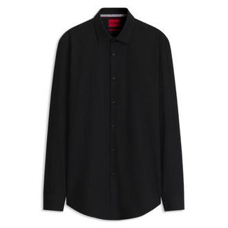 HUGO BOSS Slim-fit shirt in easy-iron cotton poplin