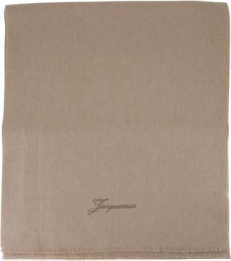 Jacquemus Wol Maatwerk Sjaal - Beige - unisex - Wintersjaals - Beige - ONE Size - Wol - Accessoires