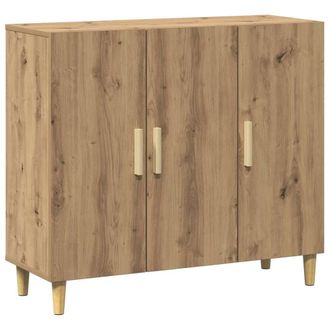 Berkfield Home Sideboard Artisan Oak 90x34x80 cm Engineered Wood in Brown | Size: 90 x 34 x 80 cm