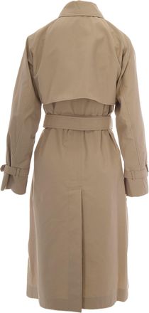 Max Mara Womens Trench Coat Gabardine Beige Cotton & Raincoats