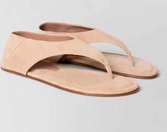 Gia Borghini emauelle suede flat toe post sandal
