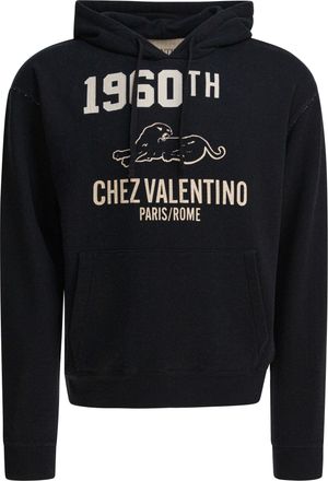 Valentino Mens Blackcotton Sweatshirt - Black - Size X-Large