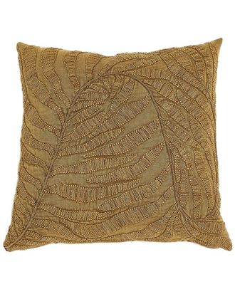 Global Views Beaded Palm Leaf Pillow
