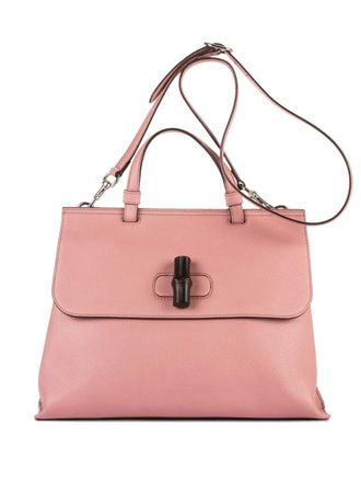 Gucci bamboo-detail top-handle bag - Pink