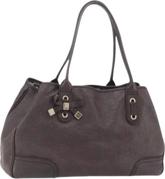 Gucci Pre-owned Leather Handbag - Dames - Vintage Handtas - Bruin - ONE Size - Leer - Vintage