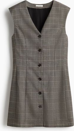 H&M Kleid mit Schulterpolstern - Schwarz