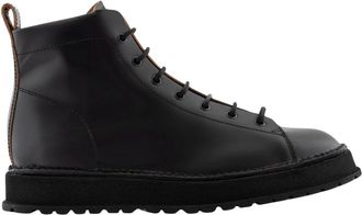 Buttero Aedi Enkellaarzen - Heren - Veterlaarzen - Zwart - 41 EU - Leer - Schoenen