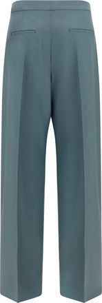 Chlo&eacute; Womens Tailored Wool Pants Urban Grey Fleece Ovis Aries Trousers