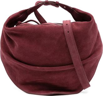 Federico Cina Borsa a spalla con design curvo - Rosso