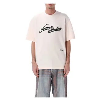 Acne Studios T-Shirts, male, Pink, Size: M/L Exford S/S Tee