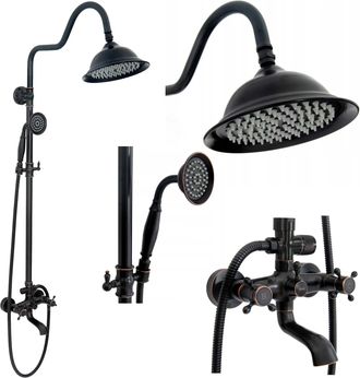 Rea Conjunto De Ducha Rea Retro Old Negro