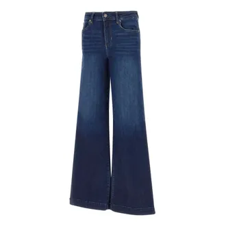 Liu Jo Flared Jeans, female, Blue, Size: W29 Dark Blue Denim Flare Jeans