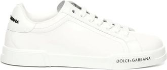 Dolce & Gabbana Portofino low-top leren sneakers - Wit