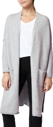 The White Company Long Open Cardigan in Pale Grey Marl at Nordstrom, Size Small