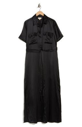 L'agence Klement Silk Shirtdress in Black at Nordstrom Rack, Size Xx-Small