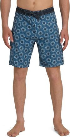 Quiksilver Ocean Mayhem Floral 19 Board Shorts in Dark Denim at Nordstrom, Size 40
