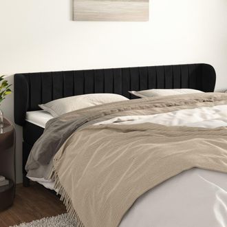 vidaXL Cabecero De Terciopelo Negro 183x23x78/88 Cm Vidaxl