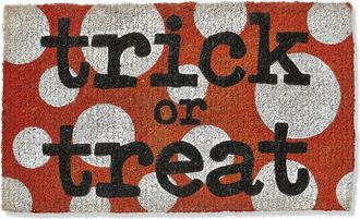 Tag Trick or Treat Halloween Coir Door Mat Multicolor Floor Mat in White at Nordstrom, Size Medium