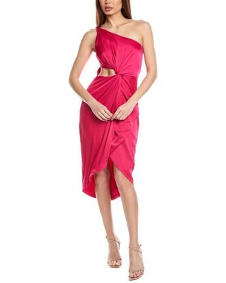 AMUR Amur Deena One-Shoulder Midi Dress