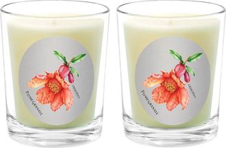Qualitas Pomegranate Two Scented Beeswax Candle Set
