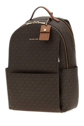 Michael Kors Womens Printed Canvas Medium Sable Backpack Brnacorn Borse A Mano