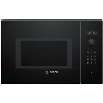 Bosch Bel554mb0 - Horno Microondas Integrable 25 Litros Con Grill Cristal Negro