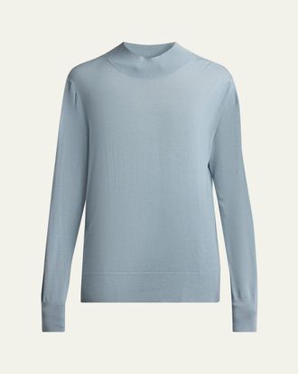 The Row Nari Mock-Neck Merino Wool Sweater