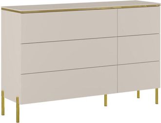 Vente-Unique Pascal Morabito - Com&ograve; 6 cassetti Beige e Dorato - vukia di