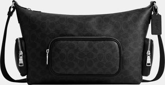 Coach Mens Finn Crossbody Bag With Pockets In Signature Canvas - Black - One Size