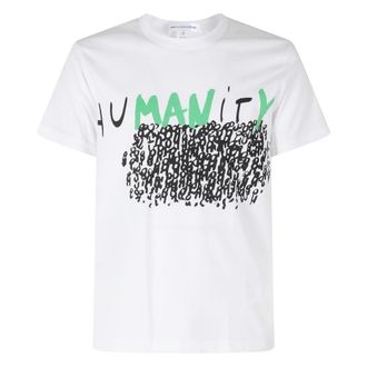 Comme Des Gar&ccedil;ons T-Shirts, male, White, Size: XL Humanity T-Shirt