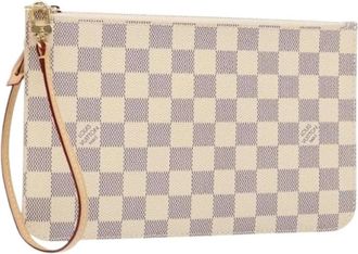 Louis Vuitton Pre-owned Canvas pouches - Dames - Vintage Clutch - Wit - ONE Size - Leer - Vintage