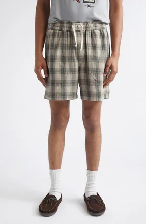 Phipps Kennedy Plaid Cotton Flannel Shorts in Sage Plaid at Nordstrom, Size X-Large