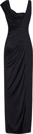 Versace Womens Dress, Draped Liquid Jersey, Black Viscose