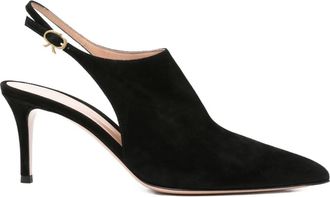 Gianvito Rossi 80 mm slingback pumps met puntige neus - Zwart